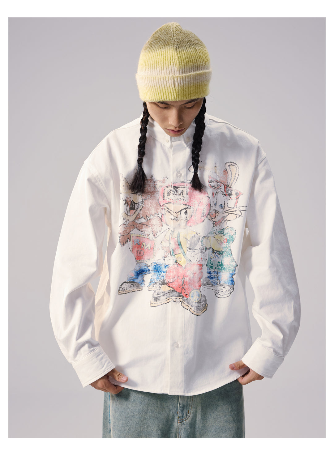 Remedy Cartoon Print Long Sleeve Shirt | Face 3 Face