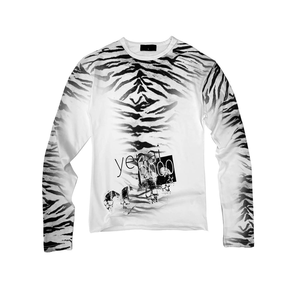 Night Lab Zebra Print Slim Fit Long Sleeve Tee | Face 3 Face