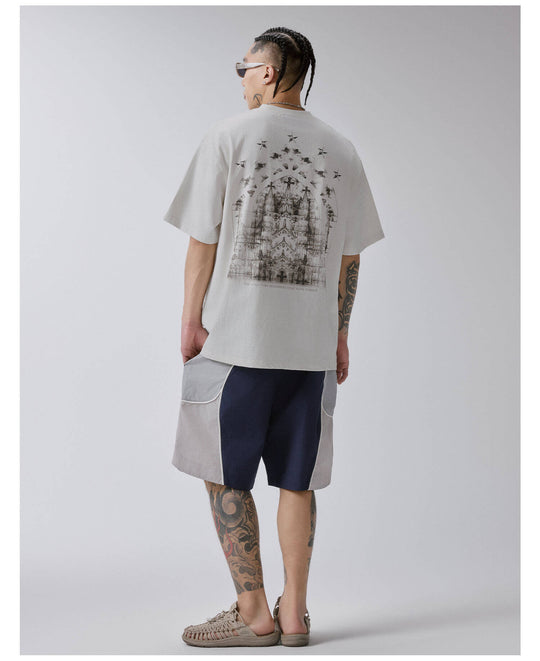 F2CE Church Graphic Print Washed Short Sleeve Tee | Face 3 Face