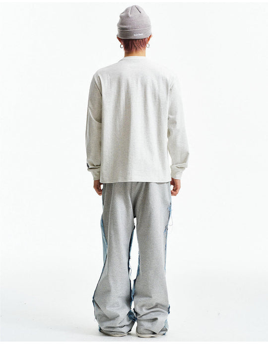 MEDM Leopard Print Logo Patch Long Sleeve Tee | Face 3 Face