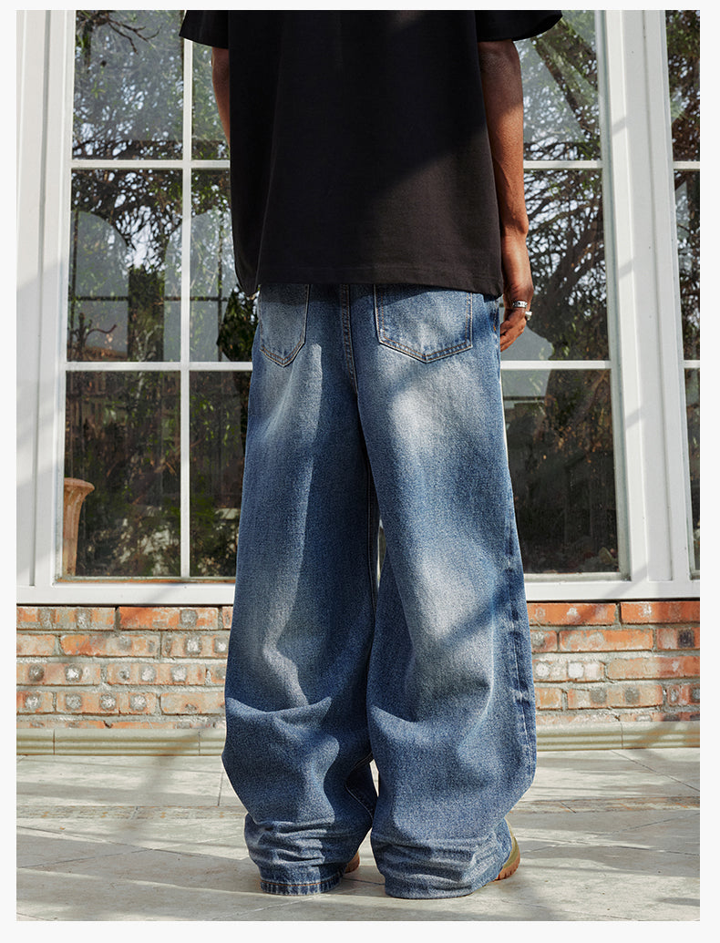 MEDM Dirty Wash Baggy Jeans | Face 3 Face