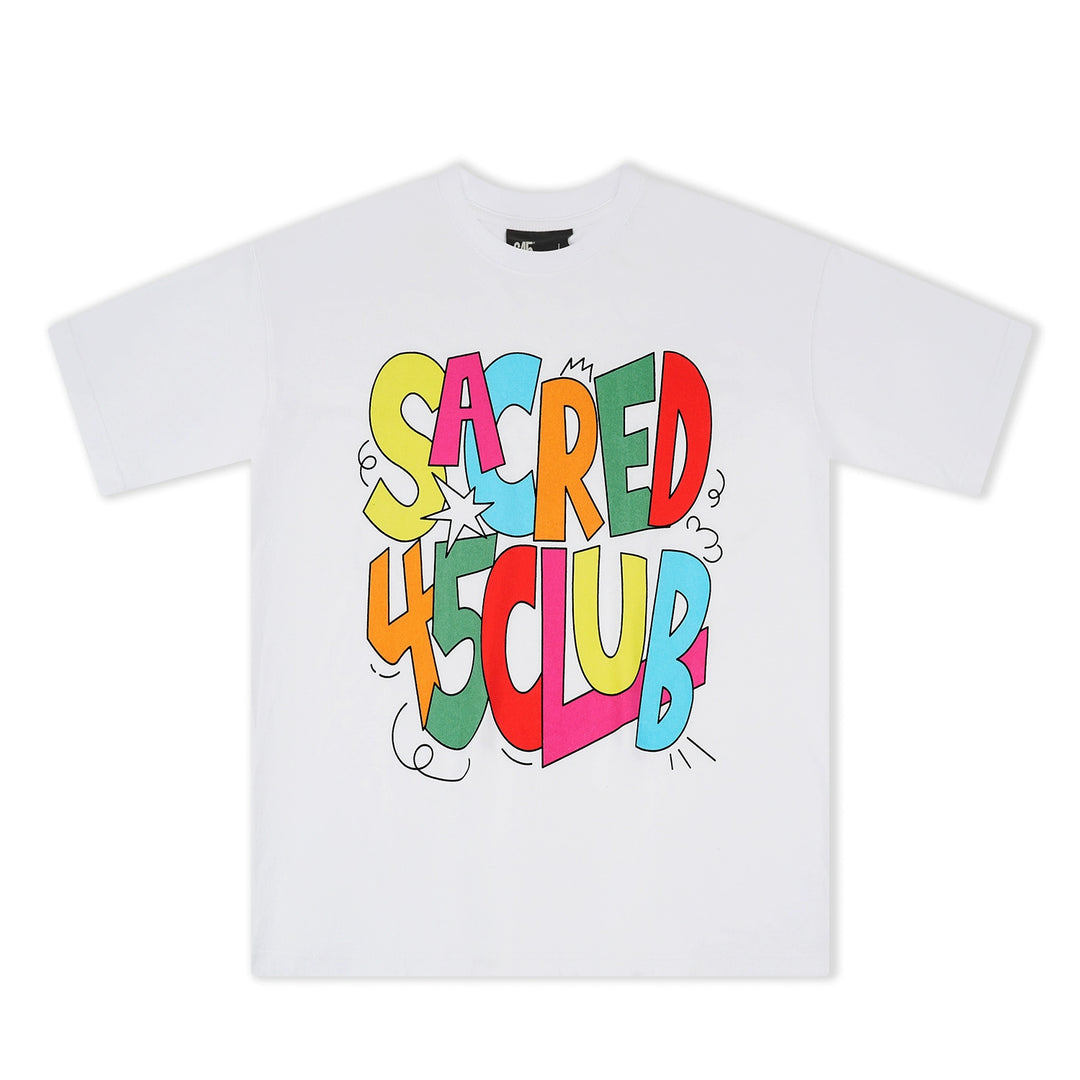 S45 Cartoon-Style Slogan Print Tee | Face 3 Face