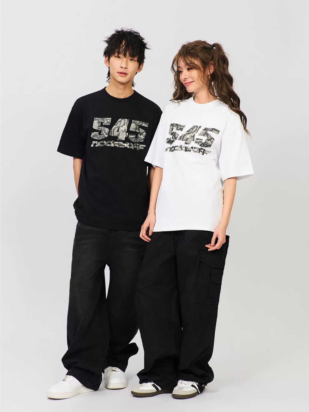 S45 Snake Pattern Basic Logo Tee | Face 3 Face