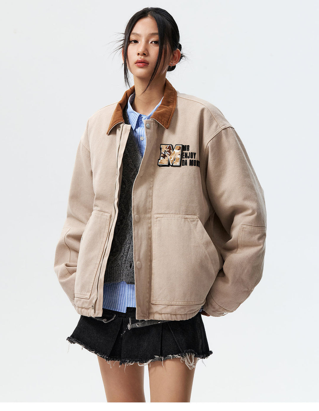 MEDM Camouflage Velcro Patch Detroit Jacket | Face 3 Face