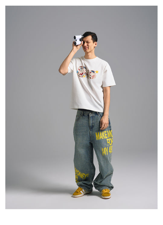 S45 Cow Print Basic Logo Tee | Face 3 Face