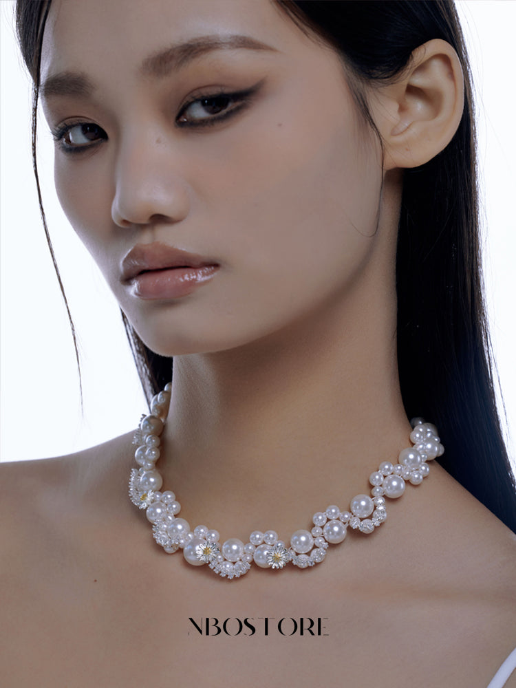 NboStore Daisy & Pearl Necklace | Face 3 Face