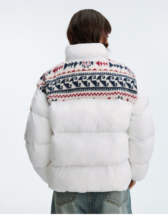 MEDM Ethnic Patchwork Puffer Jacket | Face 3 Face
