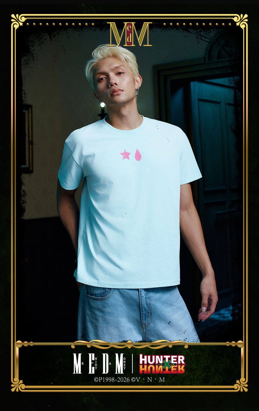MEDM × HUNTER×HUNTER Icon and Spider Print Short Sleeve Tee | Face 3 Face
