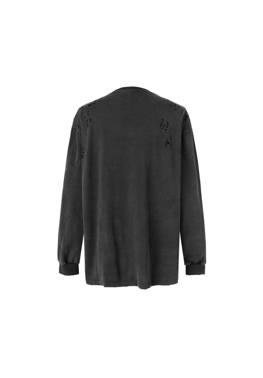 KARMANISTIC Standard Logo Washed Distressed Long Sleeve Tee | Face 3 Face