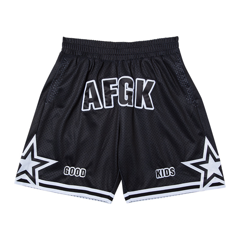 AFGK Logo Star Mesh Basketball Shorts | Face 3 Face