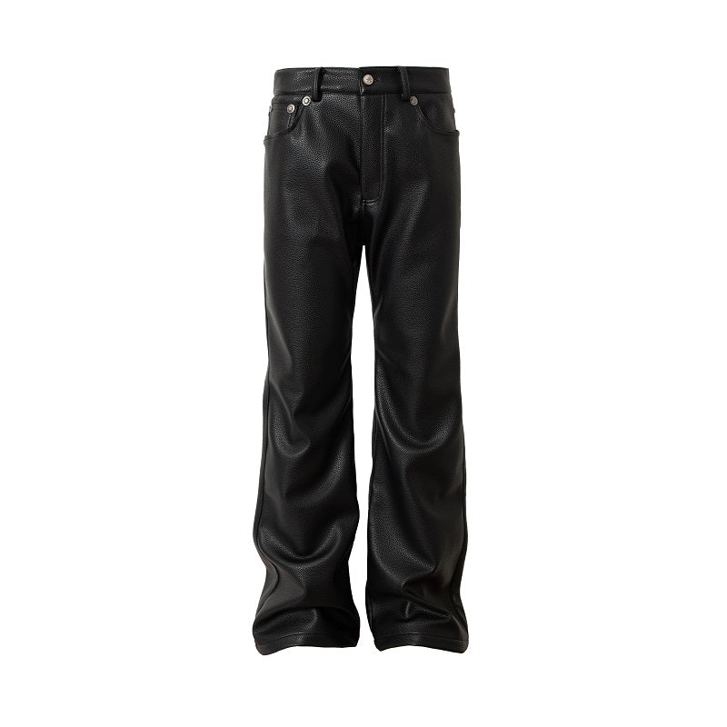 YADcrew Leather Rivet Flare Pants | Face 3 Face