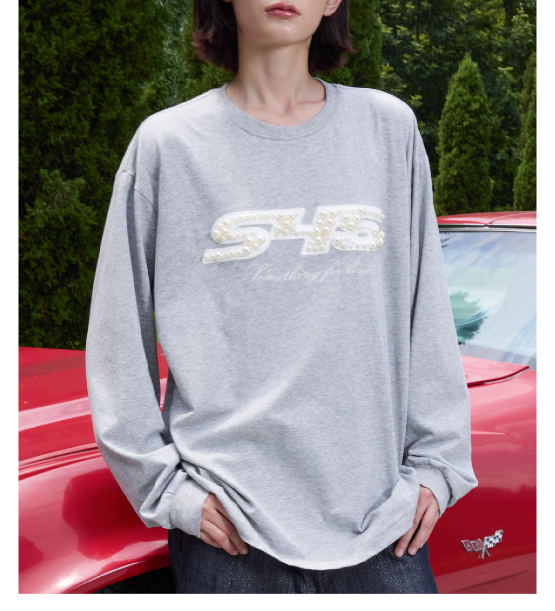 S45 Pearl Logo Patch Long Sleeve Tee | Face 3 Face
