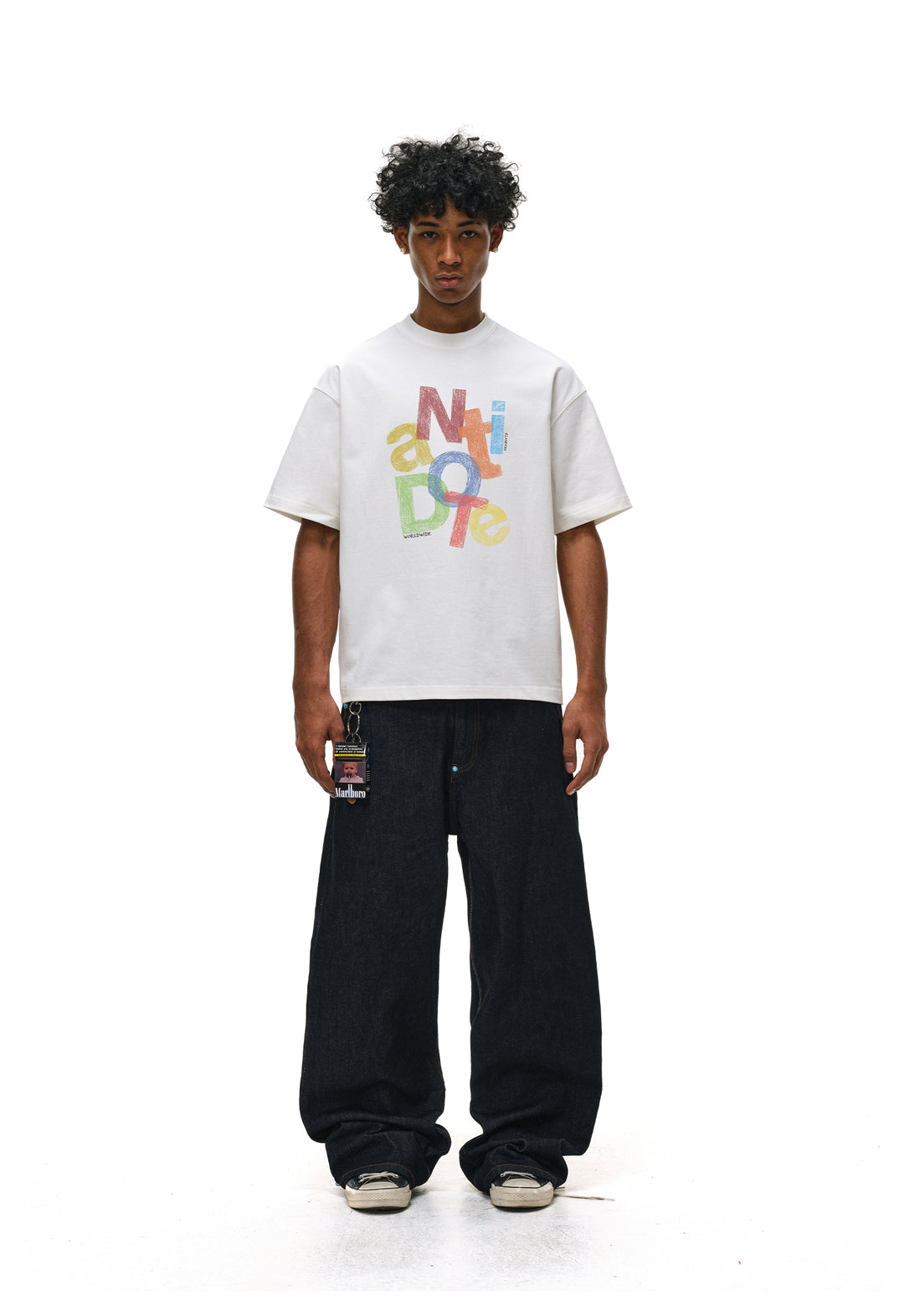 ANTIDOTE Colorful Crayon Print Tee | Face 3 Face