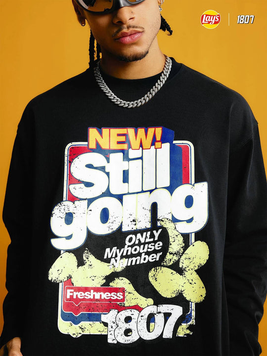 1807 × Lay’s Potato Chips Printed Long Sleeve Tee | Face 3 Face