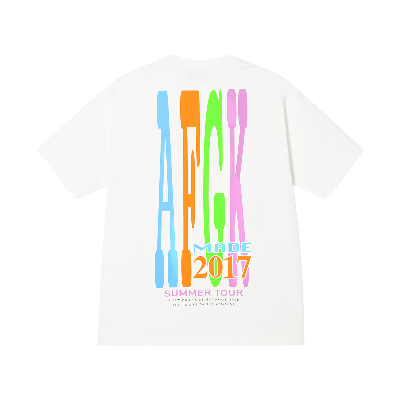 AFGK Multicolor Printing Letters Big Logo Tee | Face 3 Face