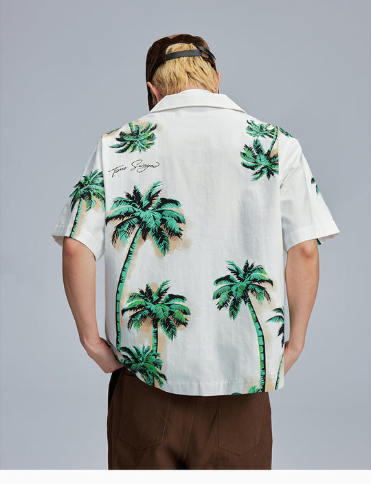 MEDM Palm Tree Hawaiian Shirt | Face 3 Face