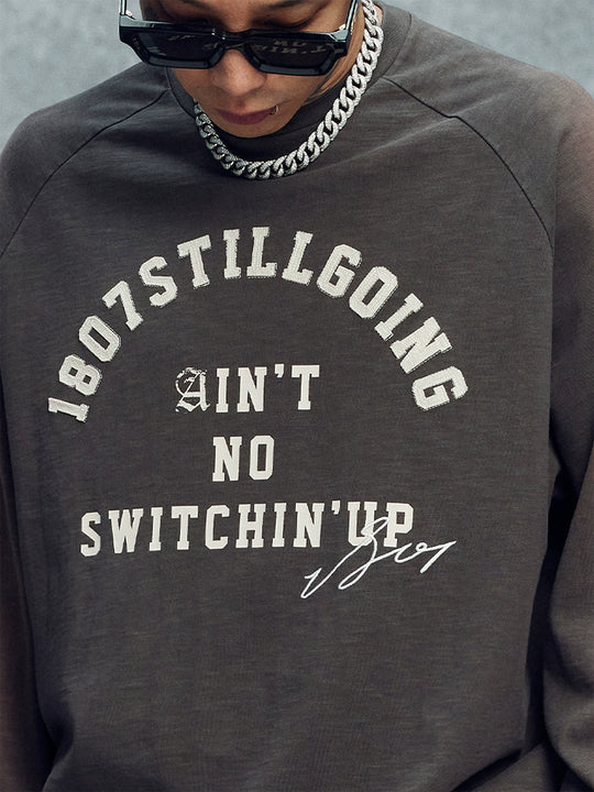 1807 Vintage Print Aged Long Sleeve Tee | Face 3 Face