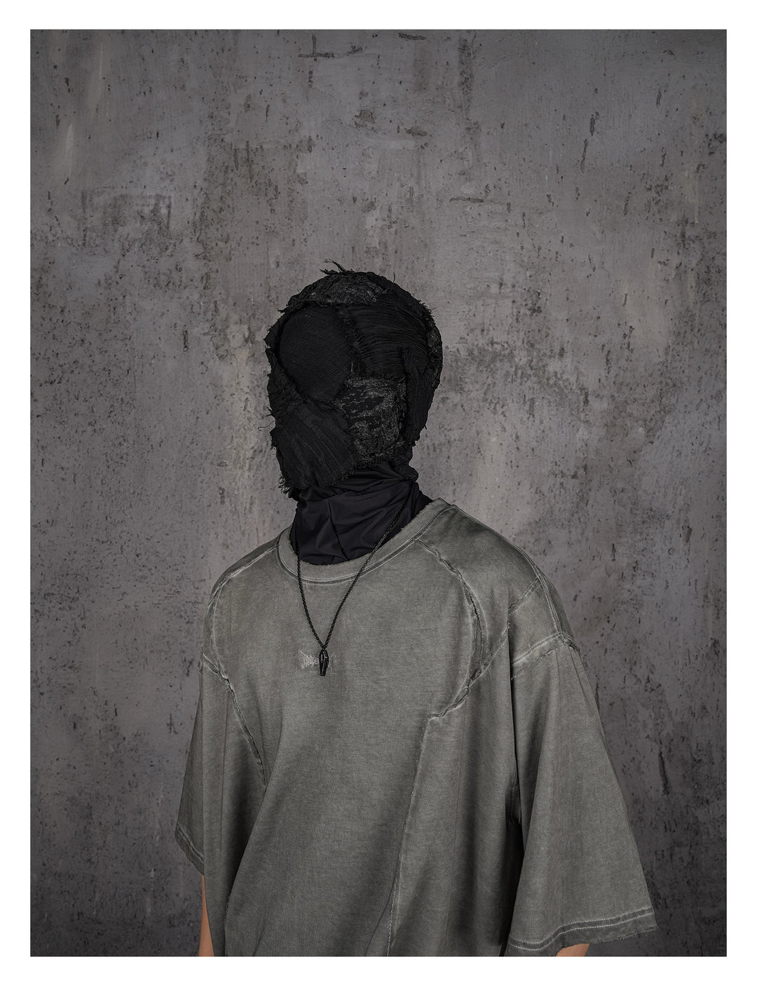 UNDERWATER Gray Sand-Washed Faded Deconstructed Tee | Face 3 Face