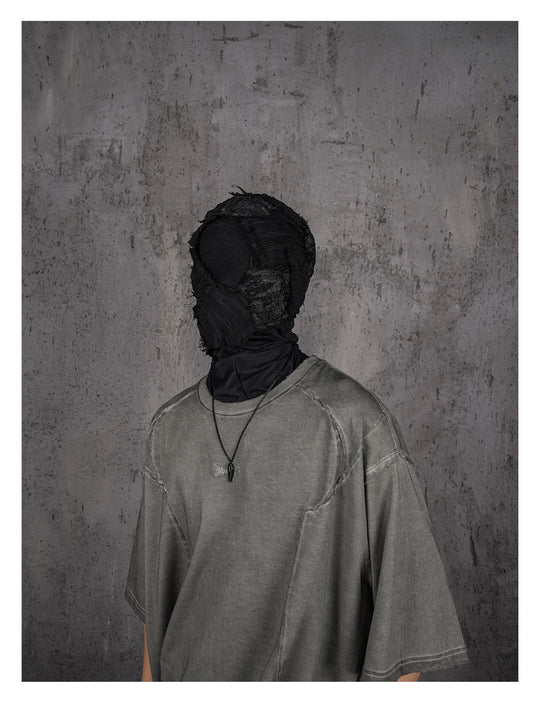 UNDERWATER Gray Sand-Washed Faded Deconstructed Tee | Face 3 Face