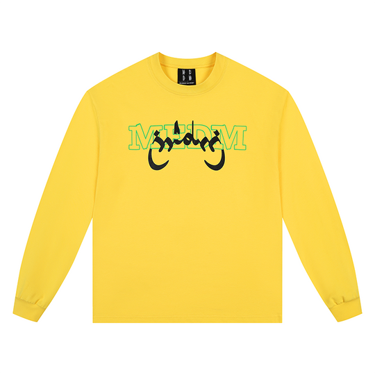 MEDM Arched Logo Handwritten Long Sleeve Tee | Face 3 Face
