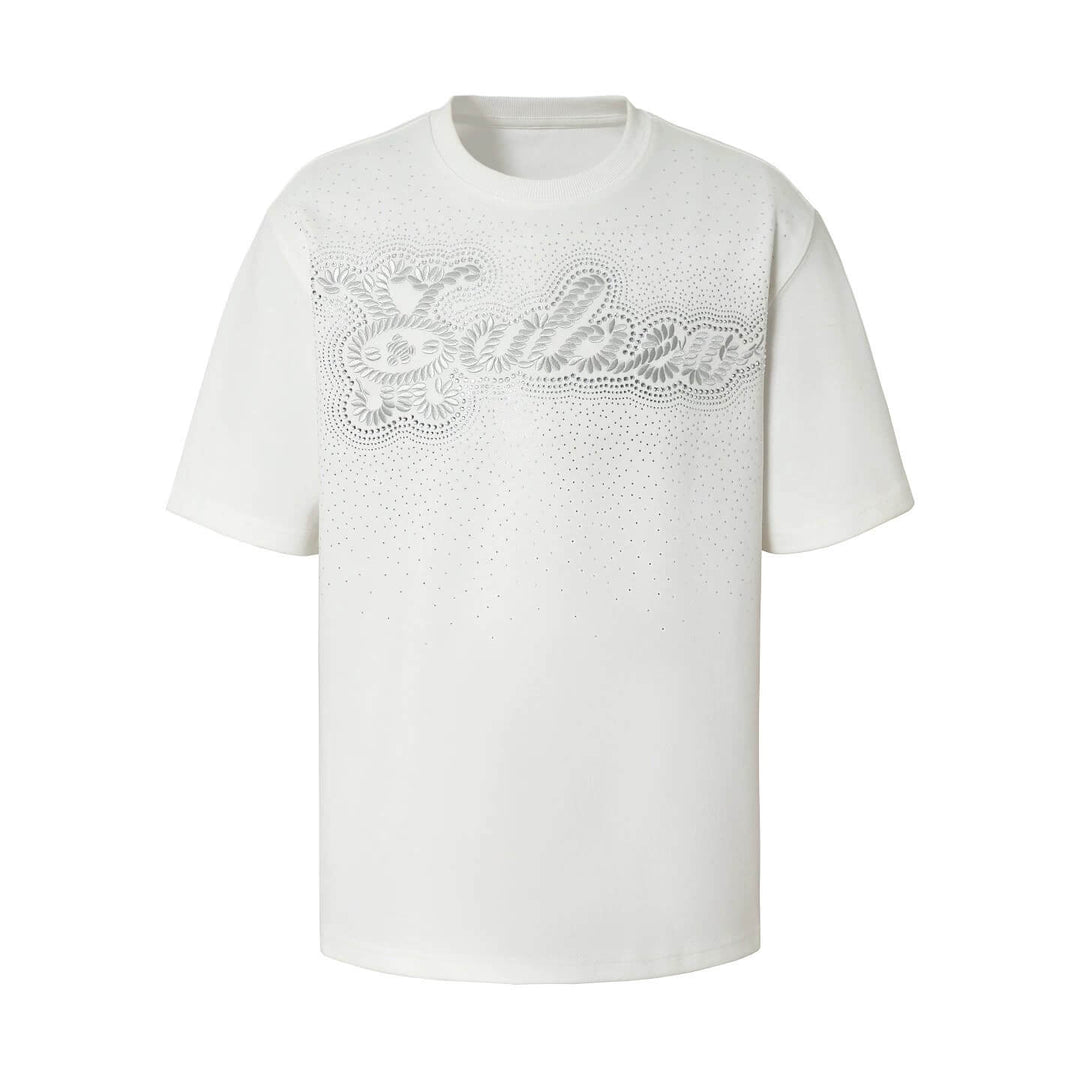 YADcrew Galaxy Rhinestone 3D Logo Embroidered Tee | Face 3 Face