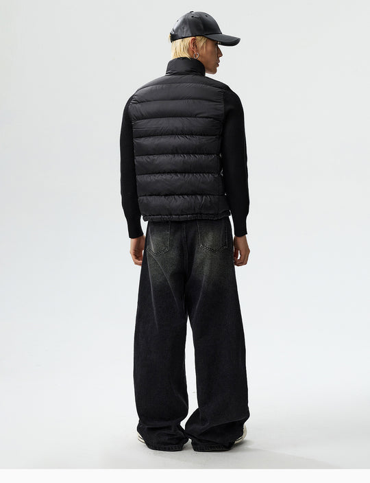 MEDM Shoulder Patchwork Lightweight Down Jacket | Face 3 Face