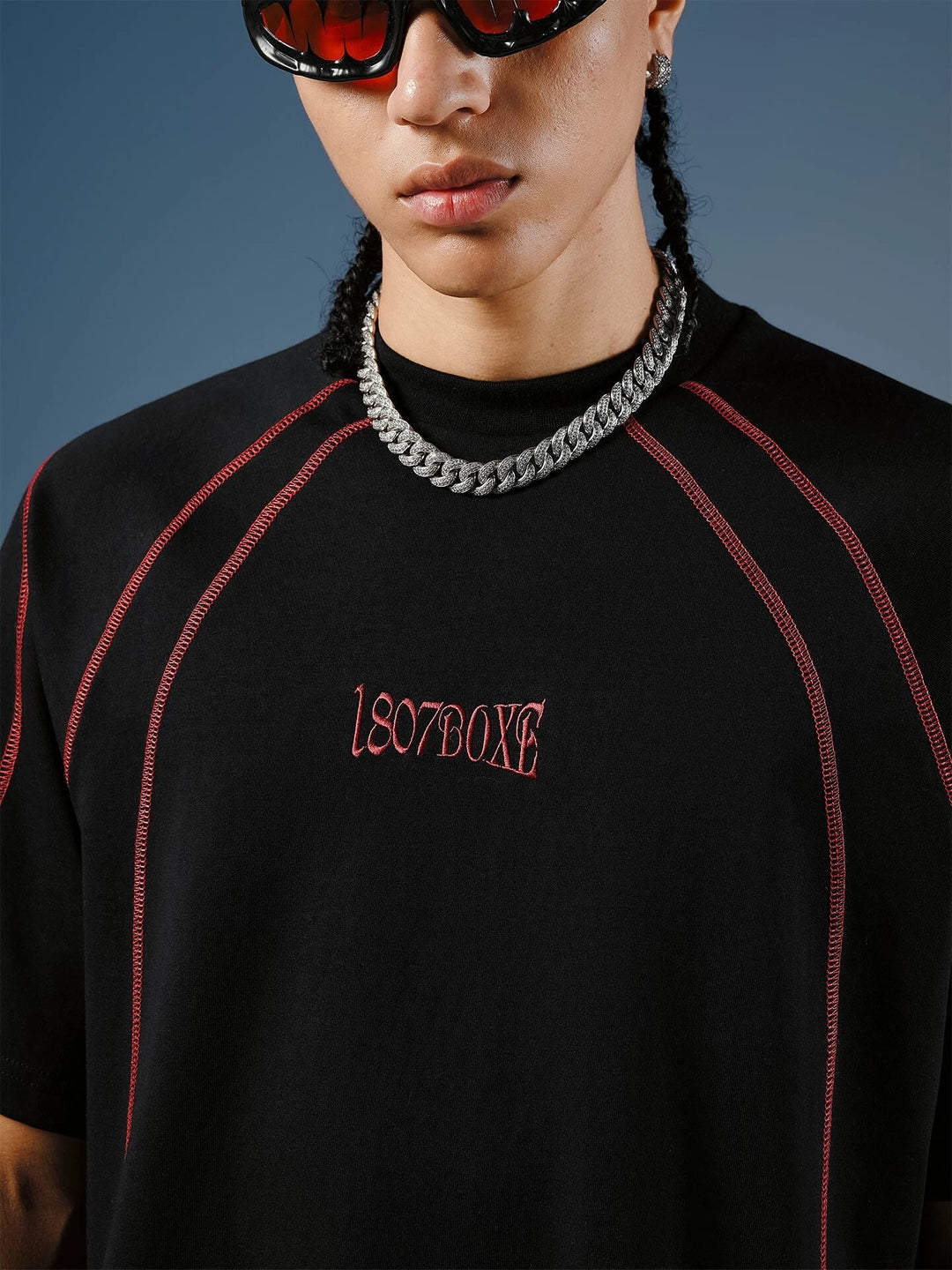 1807 Contrast Stitch Quick Dry Short Sleeve Tee | Face 3 Face