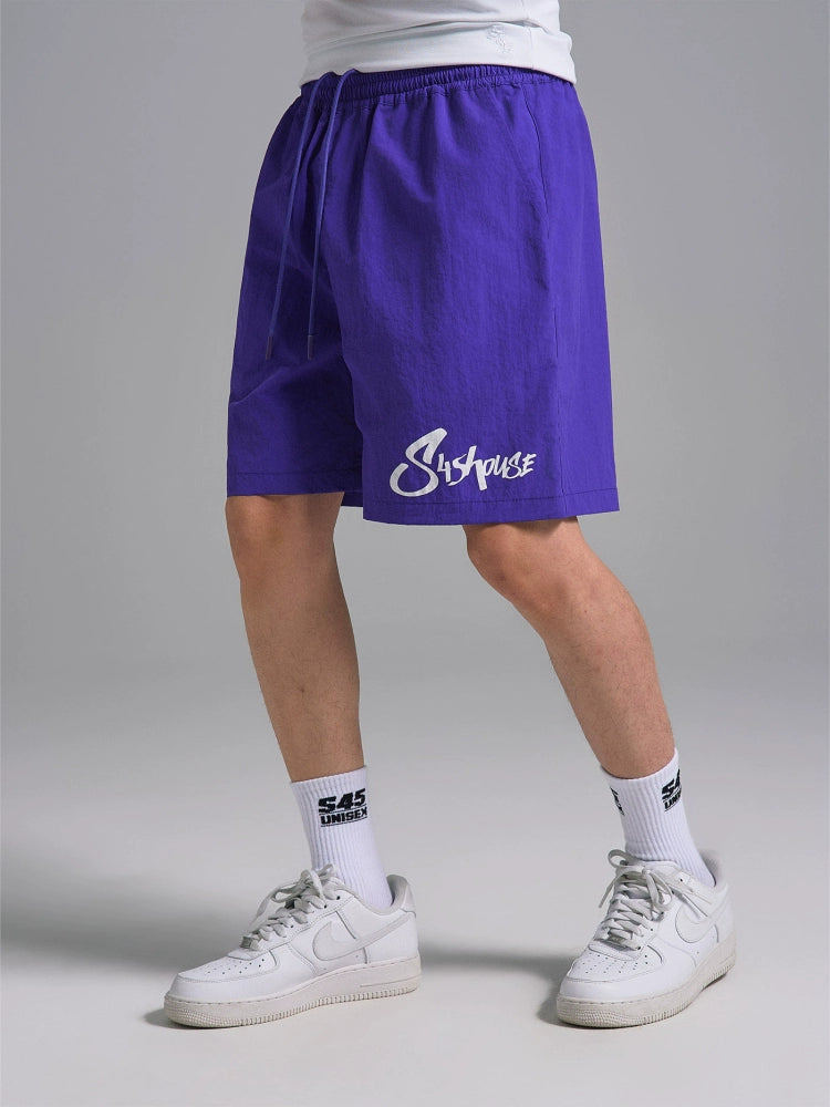 S45 Nylon Logo Print Track Shorts | Face 3 Face