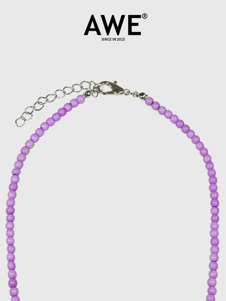 AWE Stone Beads Cross Necklace | Face 3 Face