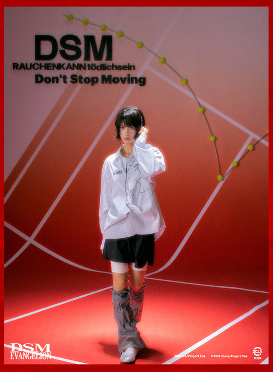 DSM x EVA Shinji Ikari Embroidered Striped Long Sleeve Shirt