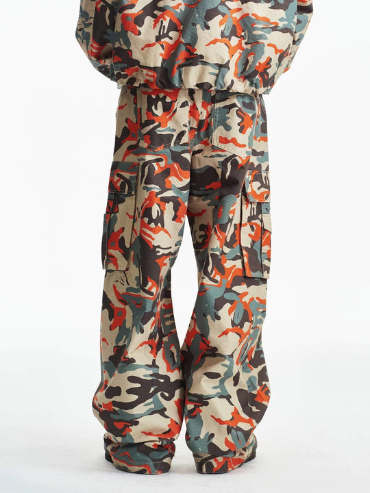 MEDM Custom Color Blocked Camo Cargo Pants | Face 3 Face