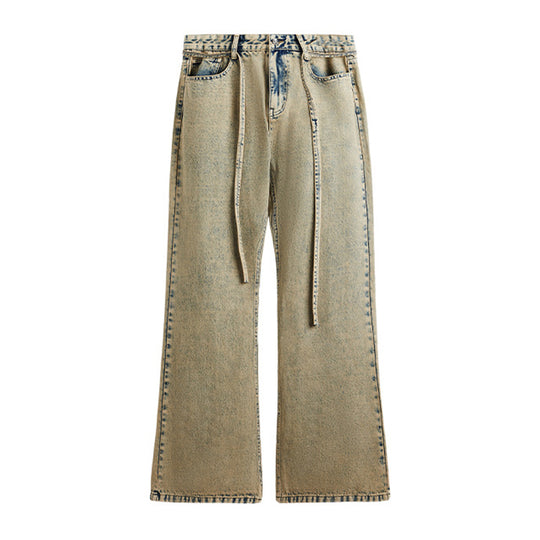 F3F Select Yellow Mud Dyed Old Washed Micro Jeans