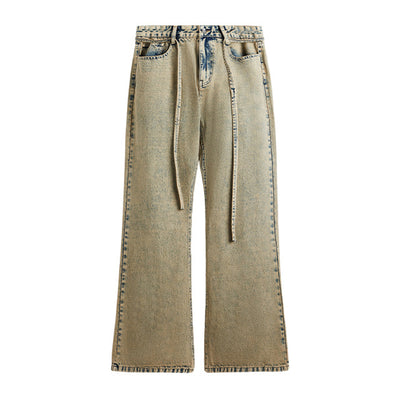 F3F Select Yellow Mud Dyed Old Washed Micro Jeans