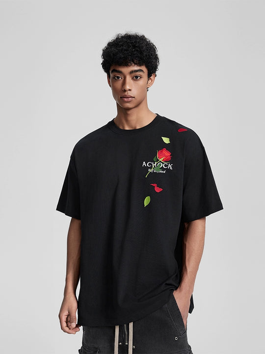 Achock Rose Embroidery Tee | Face 3 Face
