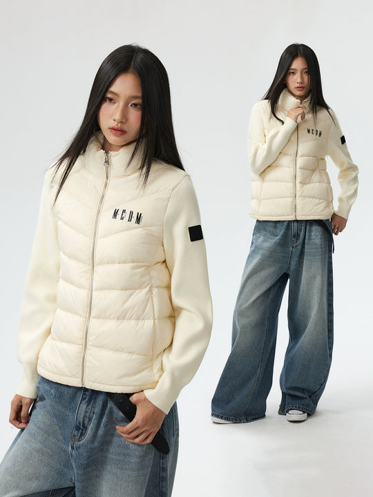 MEDM Shoulder Patchwork Lightweight Down Jacket | Face 3 Face