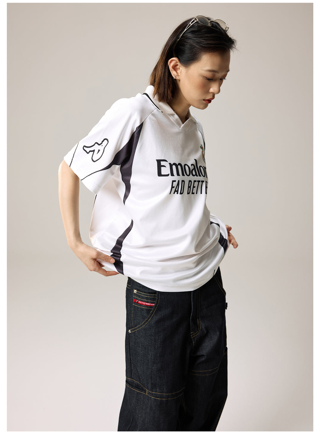 Remedy Emoalone Print Inspired Soccer Jersey Polo Shirt | Face 3 Face