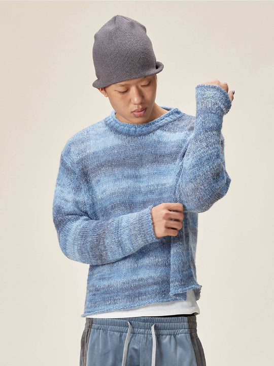 EVILKNIGHT(EK) Gradient Striped Knit Sweater | Face 3 Face