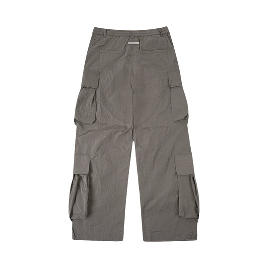Labt Crinkle Texture Multi Pocket Nylon Cargo Pants | Face 3 Face