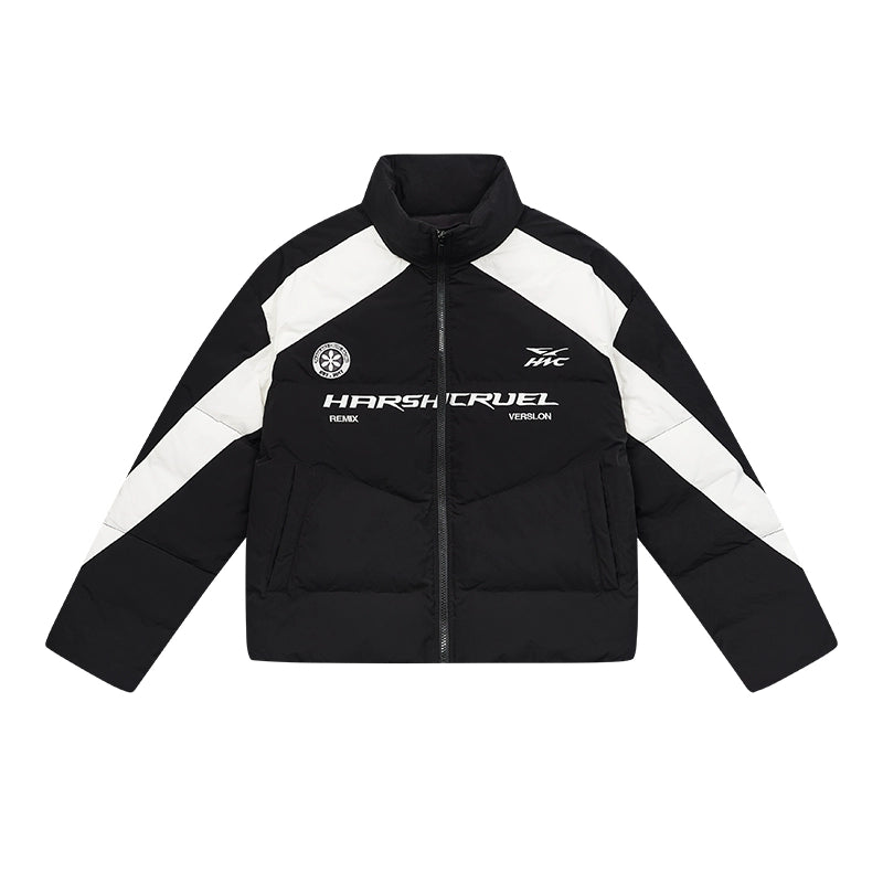 Harsh and Cruel Streetwear Racing Colorblock Padded Jacket | Face 3 Face