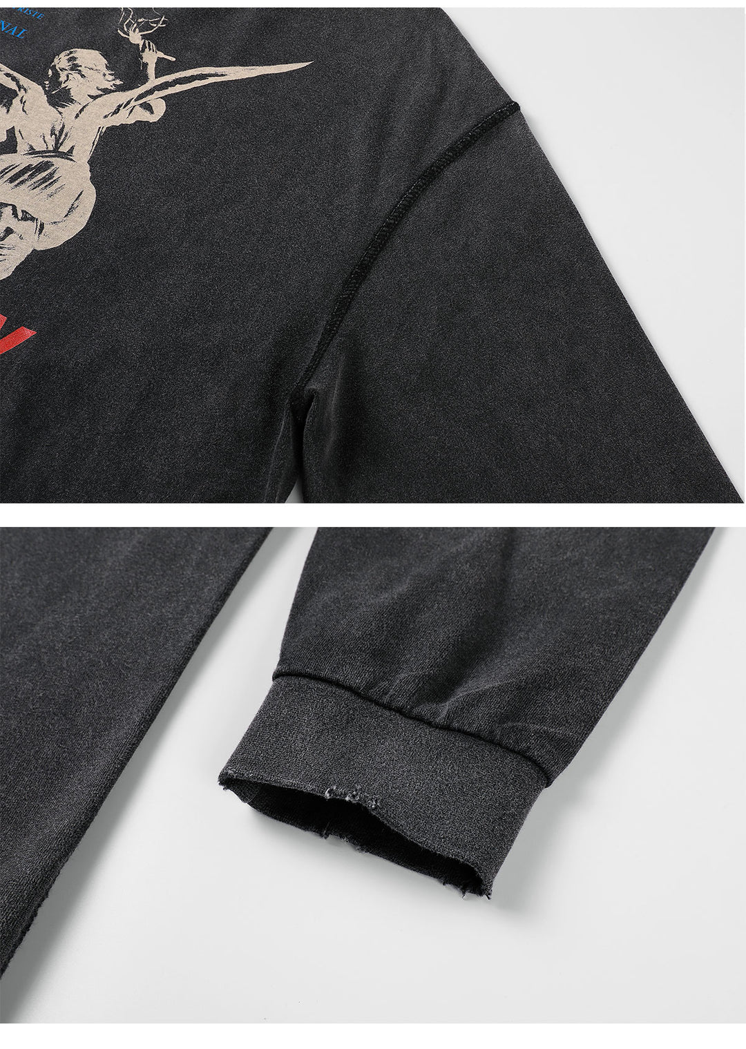 NOVACAM Archangel Vintage Washed Backstitch Long Sleeve Tee | Face 3 Face