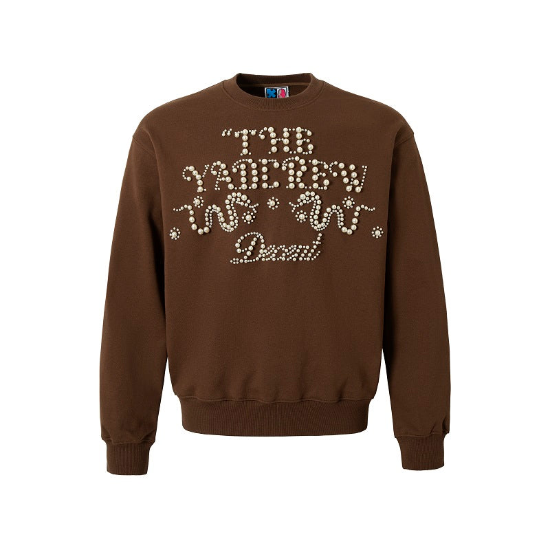 YADcrew Pearl-Embellished Snake Shadow Pattern Sweatshirt | Face 3 Face