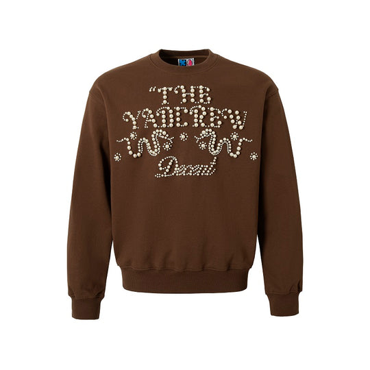 YADcrew Pearl-Embellished Snake Shadow Pattern Sweatshirt | Face 3 Face