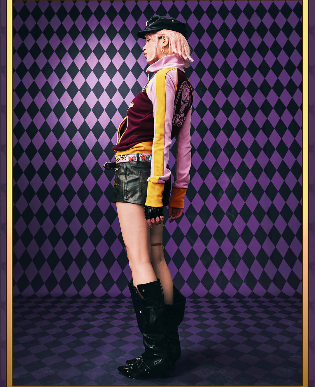 MEDM × JOJO Color Block High Neck Track Jacket | Face 3 Face