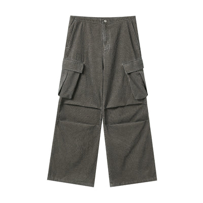 JHYQ Corduroy Pleated Baggy Pants | Face 3 Face