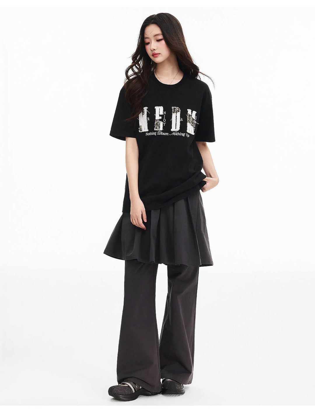 MEDM Distressed Logo Patch Short Sleeve Tee | Face 3 Face