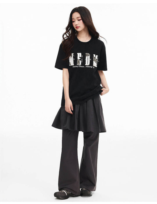 MEDM Distressed Logo Patch Short Sleeve Tee | Face 3 Face