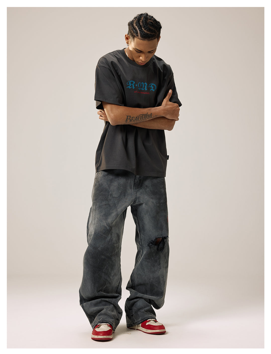 Remedy Kiss Mark Distressed Hole Work Painter Pants | Face 3 Face