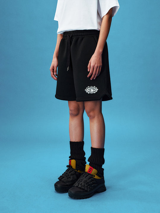 YADcrew Pearl Logo Puzzle Sweat Shorts | Face 3 Face