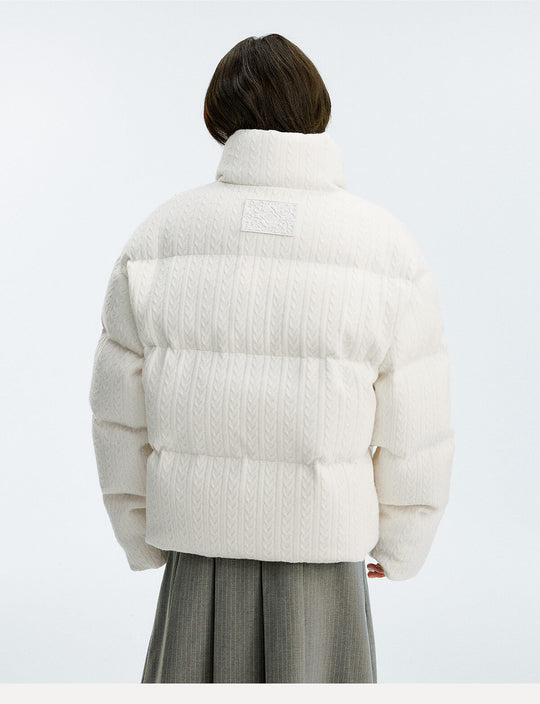 MEDM Cable Knit Down Jacket | Face 3 Face