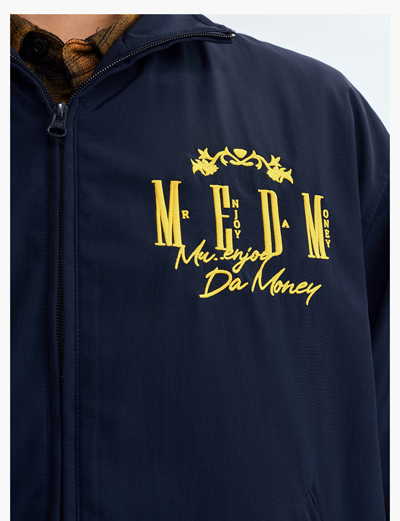 MEDM Basic Logo Embroidered Track Jacket | Face 3 Face